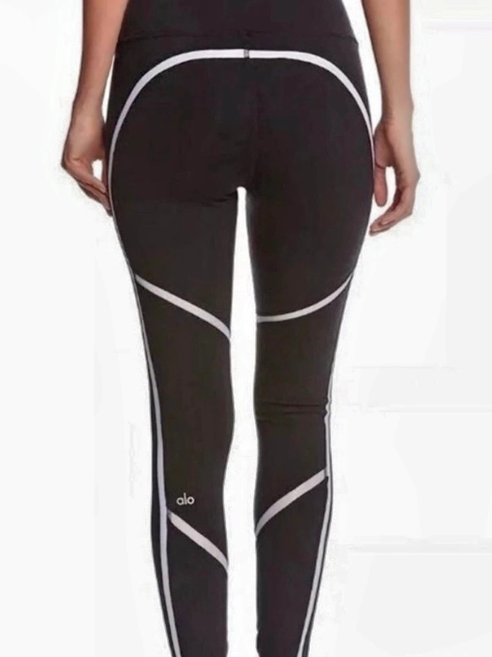 alo Black & White Athletic Leggings Like New XS